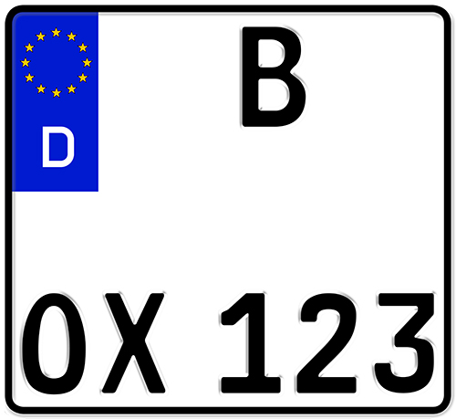 Digitales Kennzeichenschild – Motorradkennzeichen